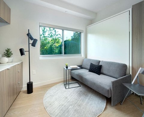 Floor plan for studio, 1 bath, 164 sqft